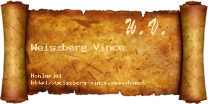 Weiszberg Vince névjegykártya